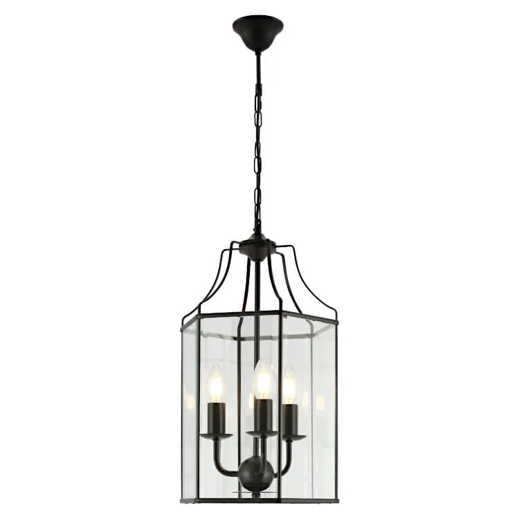 COUGAR LIGHTING ARCADIA 3LT PENDANT BLACK