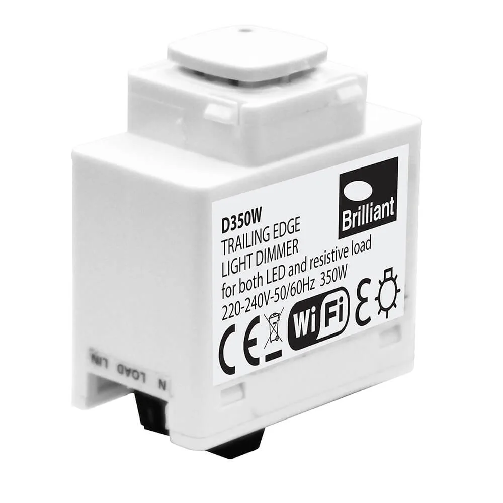 Brilliant Smart WiFi Dimmer Mech Trailing Edge Push Button Switch