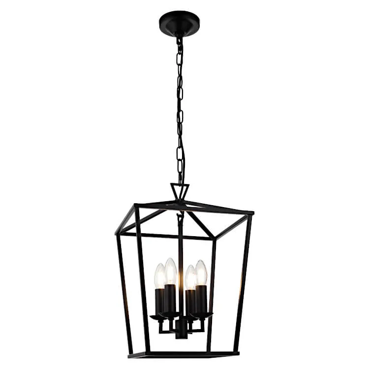 COUGAR LIGHTING PERIGAN 4LT PENDANT BLACK
