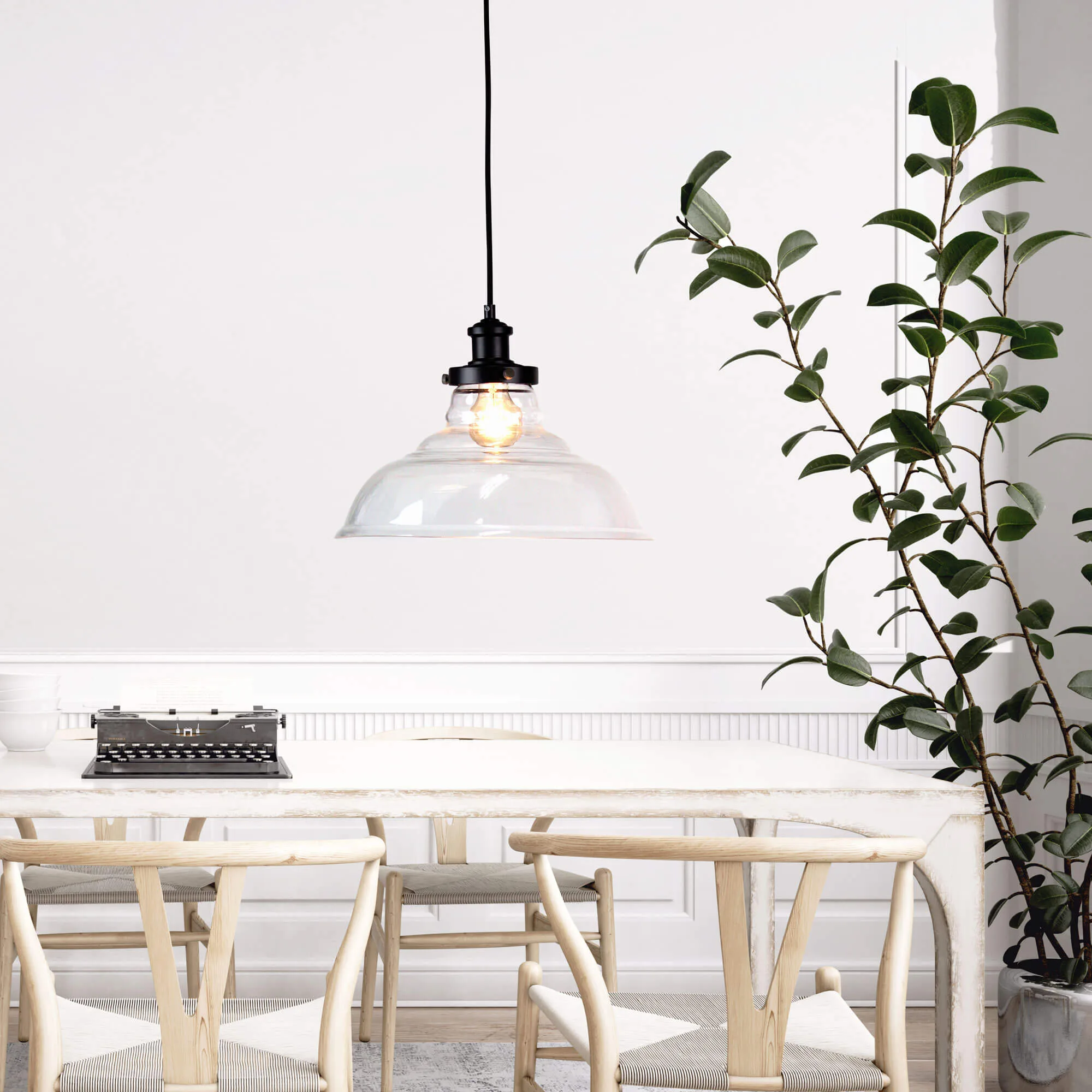 Oriel Toledo Pendant Light - Clear Glass