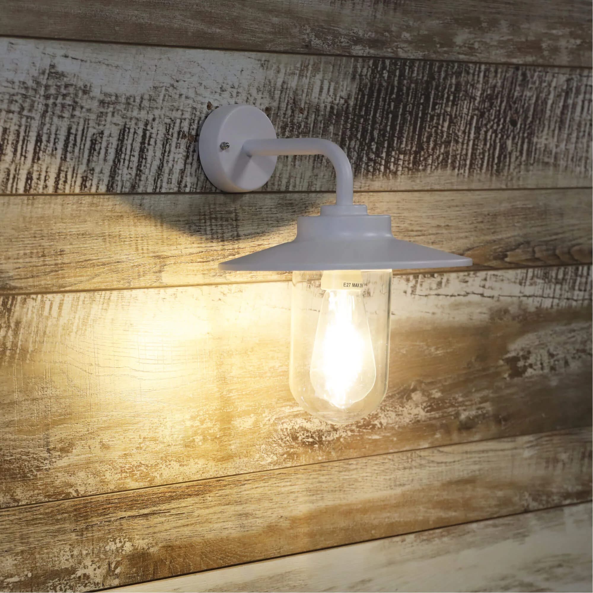 Oriel Anzio Outdoor Wall Light in Black or White