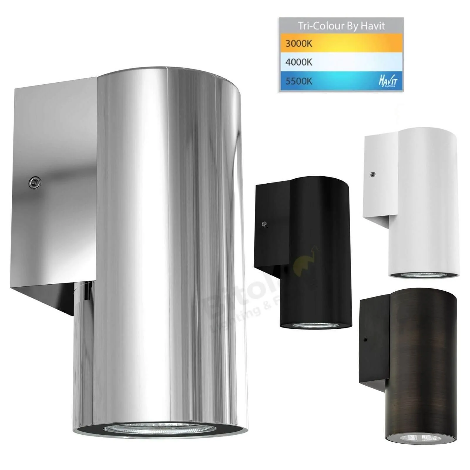Havit Aries HV3625T Tri-Colour 6w LED Fixed Down Outdoor Wall Pillar Lights