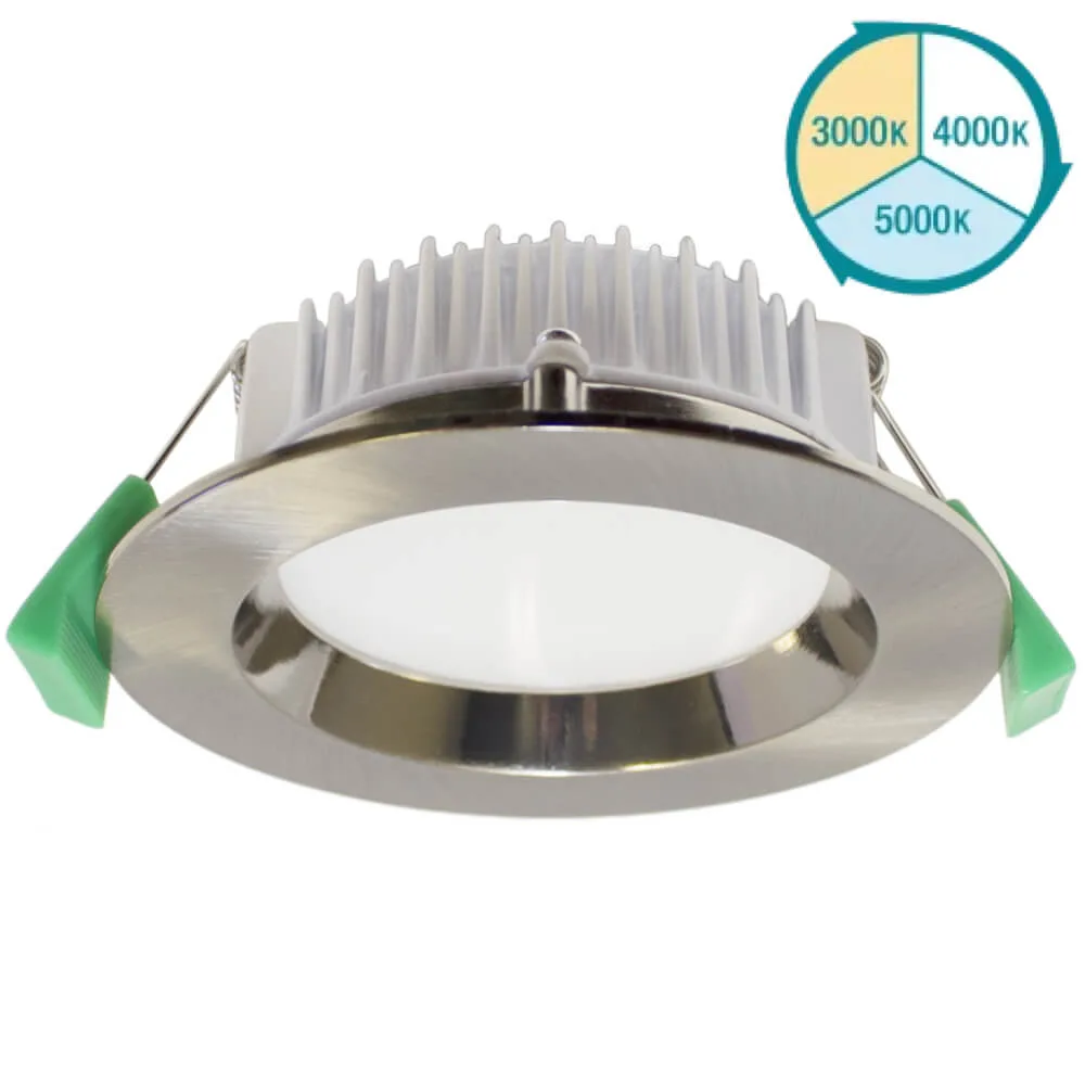 Martec Arte Tri-Colour 13w LED Downlight in Brushed Nickel