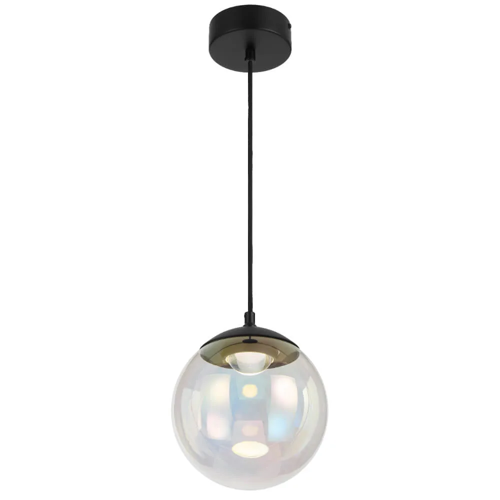 Telbix Aurora 20 6W Pendant Black Matt/ Rainbow