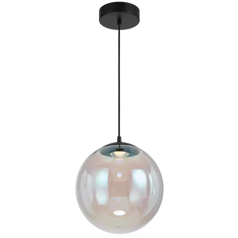 Telbix Aurora 30 12W Pendant Black Matt/ Rainbow