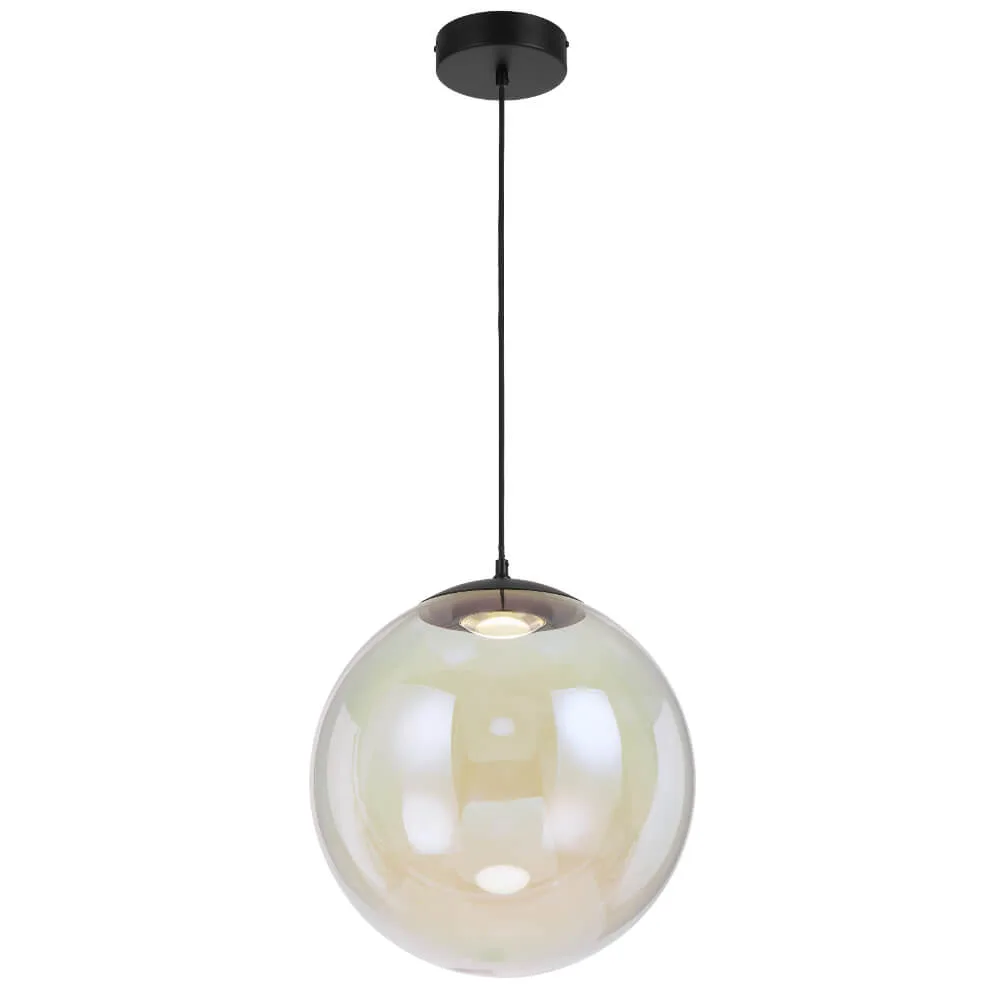 Telbix Aurora 40 15W Pendant Black Matt/ Rainbow