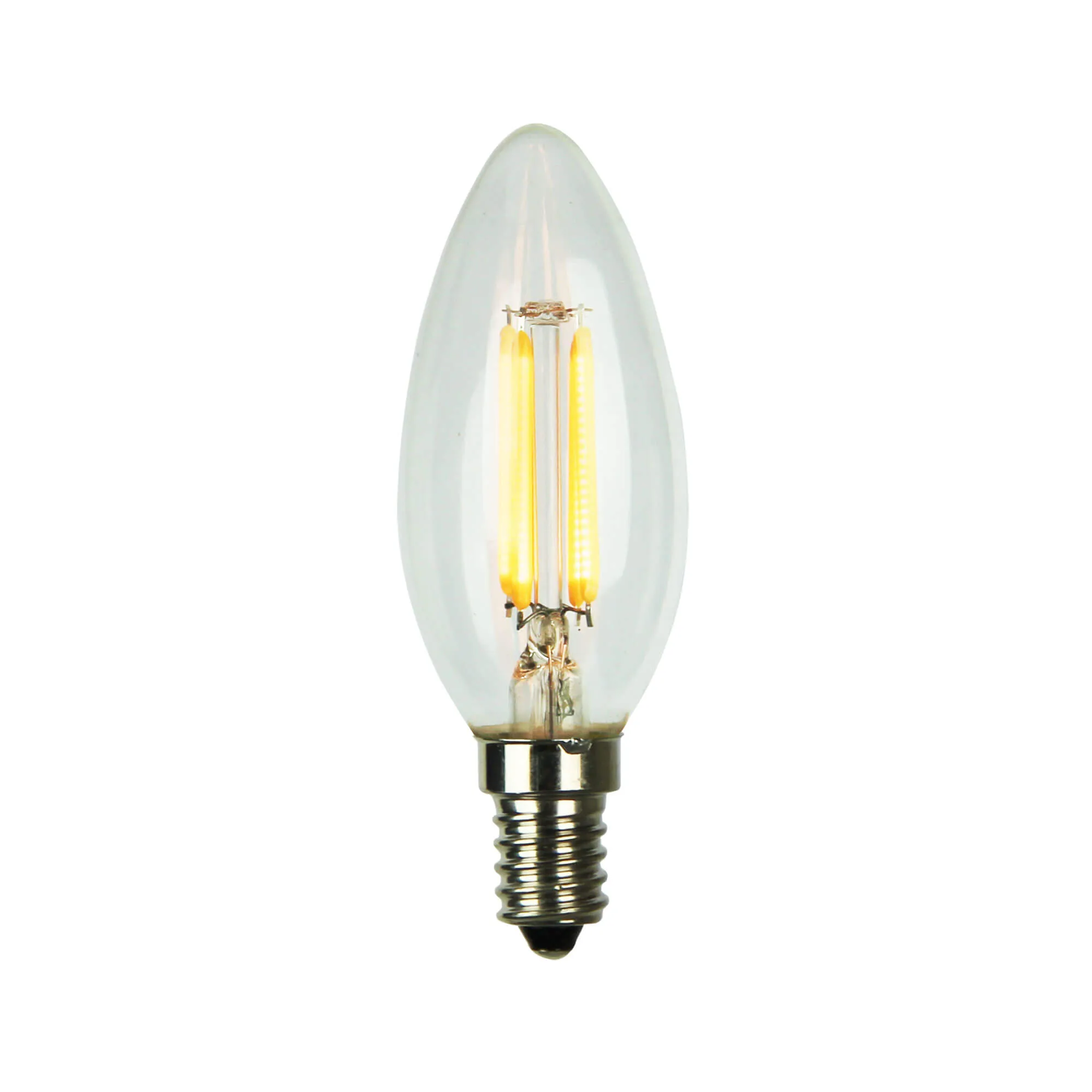 Allume 4W E14 Dimmable Candle C35 LED Clear Filament Bulb – 2700K or 4000K