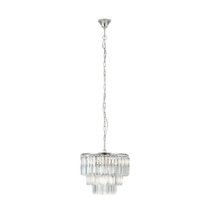 Eglo Agrigento 5 Light Chrome and Crystal Chandelier