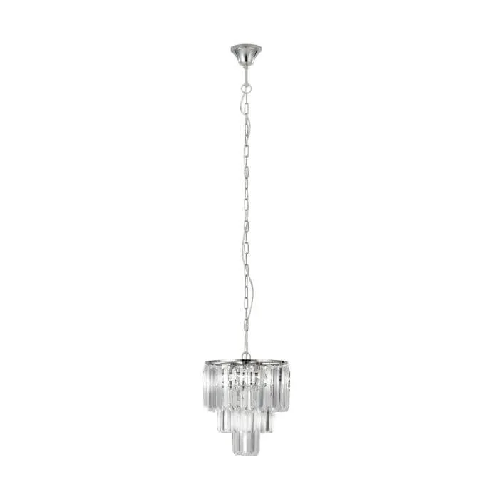 Eglo Agrigento 4 Light Chrome and Crystal Chandelier