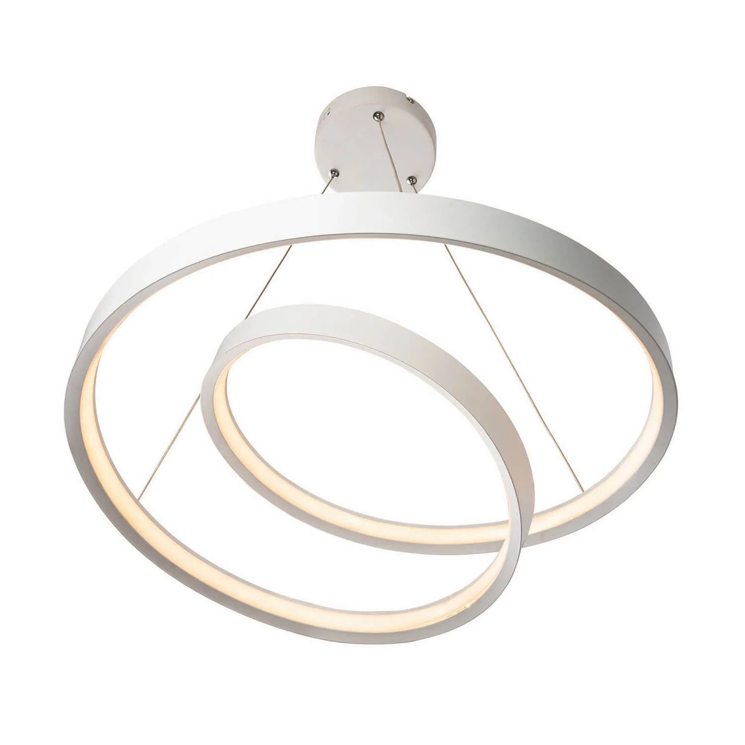 Mercator Armstrong Large 45w LED Pendant Light in White - Swirl Design