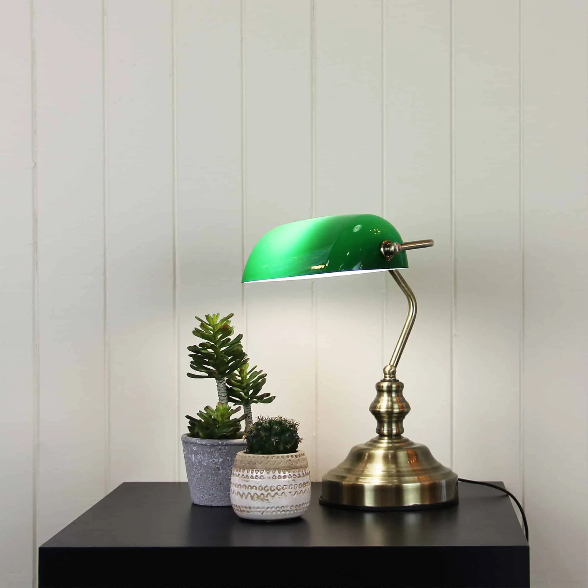 Oriel Bankers Steel Touch Desk Lamp in 4 Colours