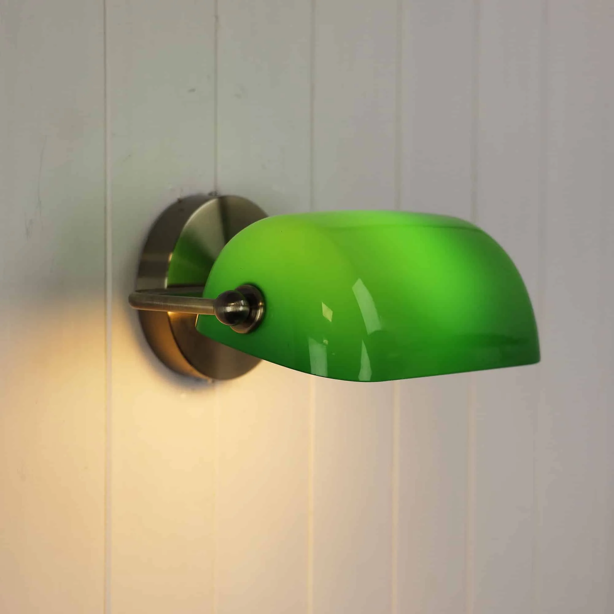 Oriel Bankers Steel Wall Light Sconce in 2 Colours