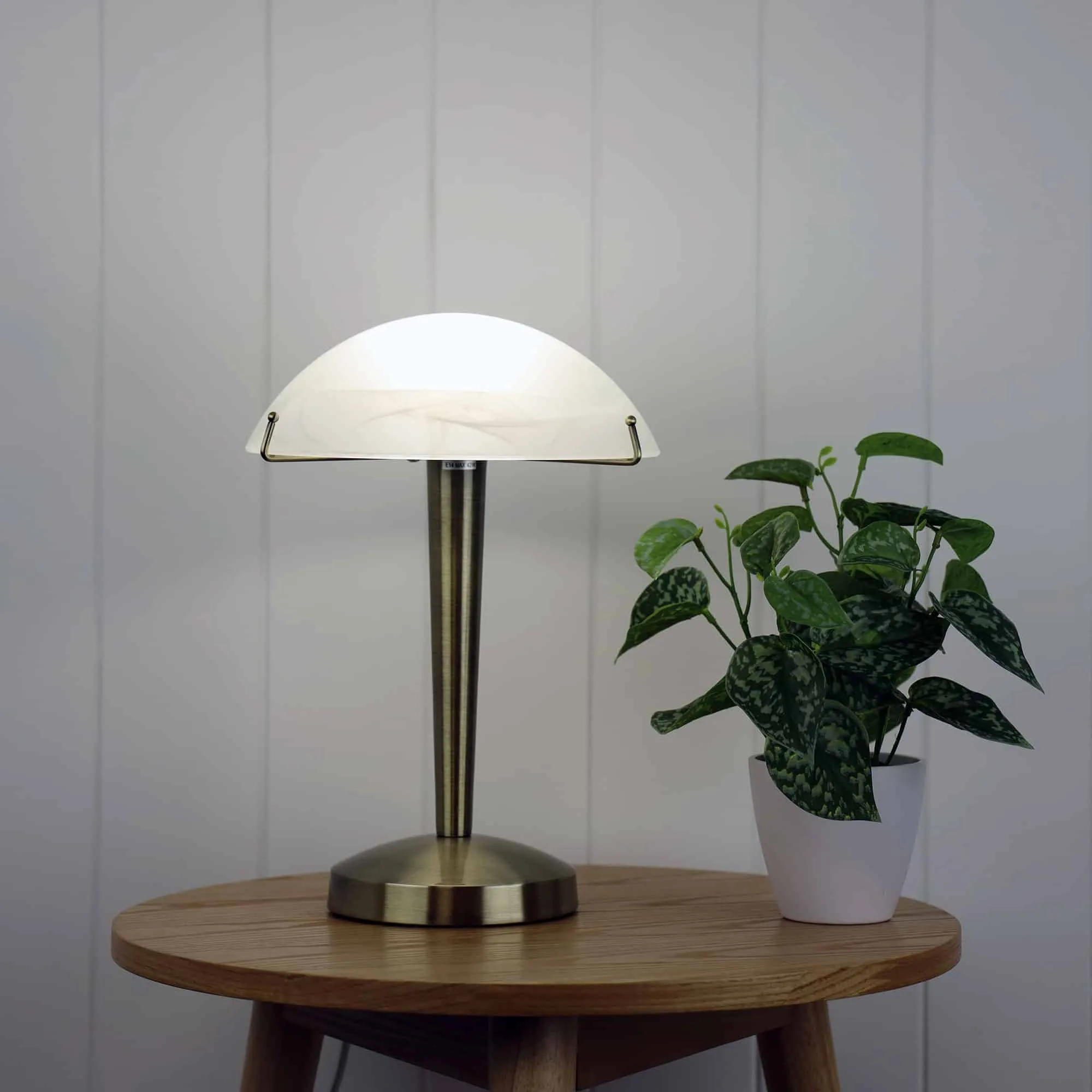 Oriel Ruby Metal and Alabaster Glass Touch Lamp - 3 Colours