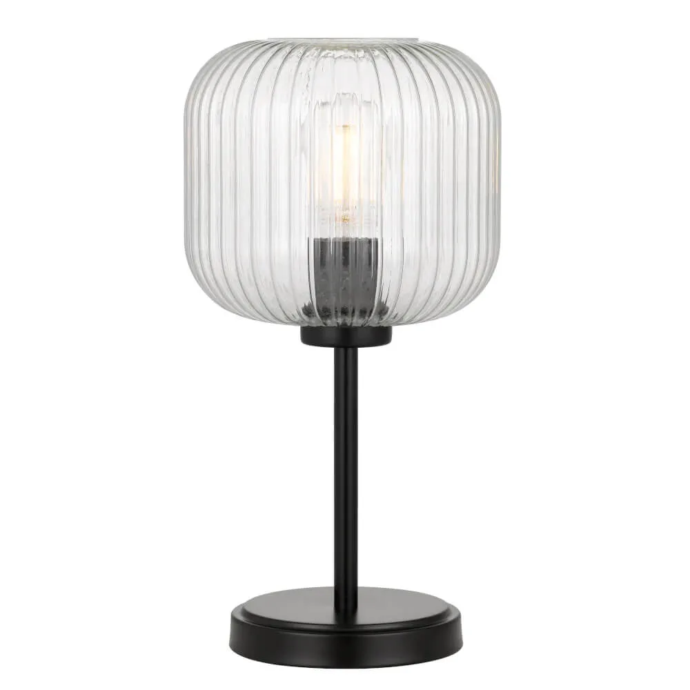 BOBO 1 LIGHT TABLE LAMP BLACK CLEAR