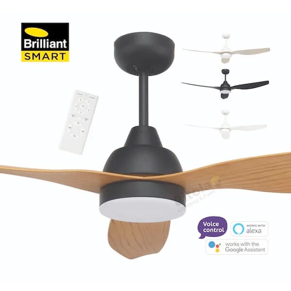 Brilliant Smart Bahama WiFi 52" DC Ceiling Fan with 18w LED Light