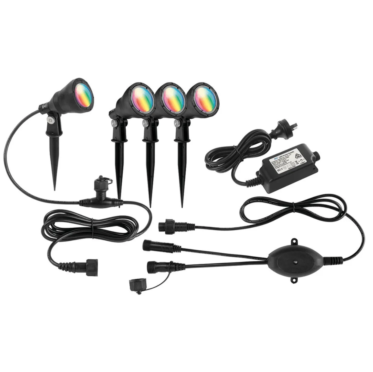 Brilliant Smart Botanic WiFi 4 Pack RGB Colour Changing LED Garden Spike Lights