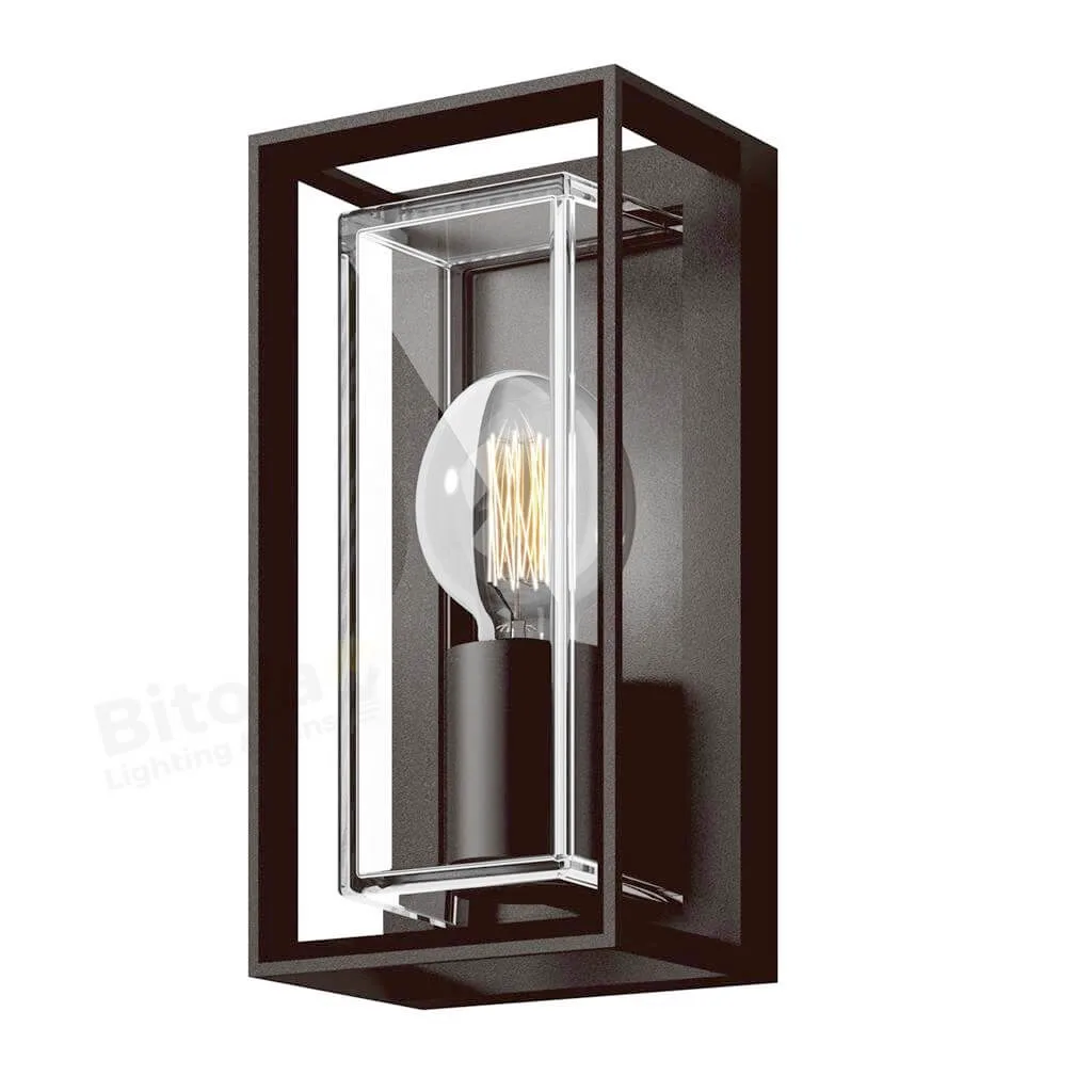 Domus Claro IP65 Modern Outdoor Wall Light in Black - Premium High Quality