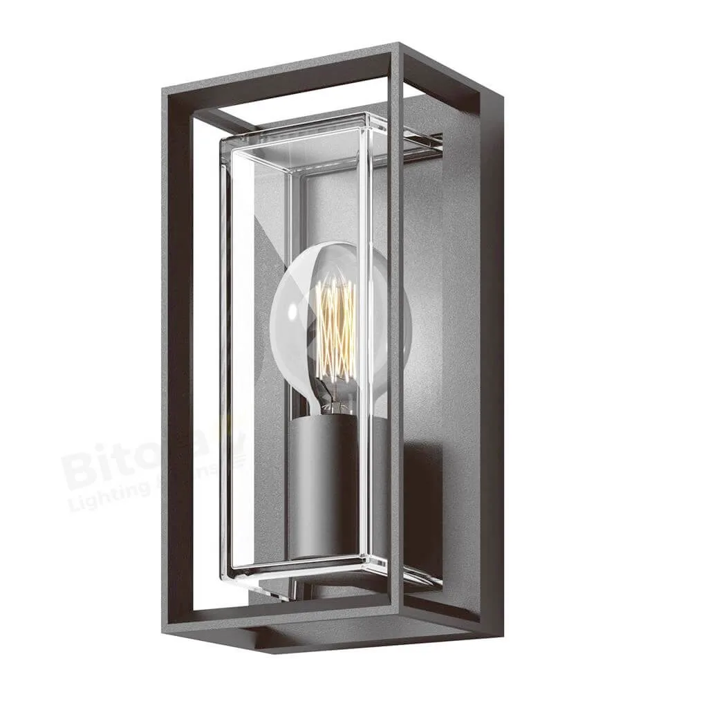 Domus Claro IP65 Modern Outdoor Wall Light in Grey - Premium High Quality