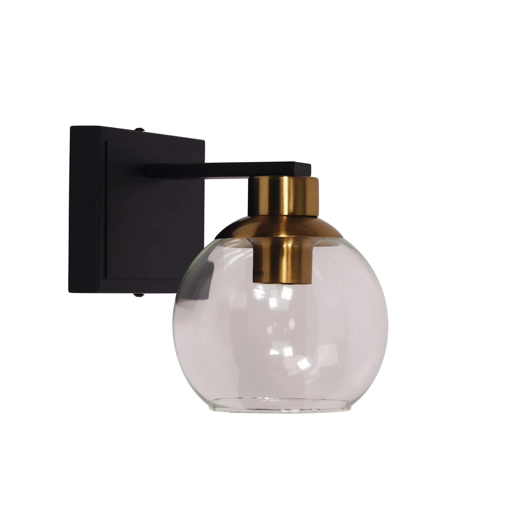 Oriel Clayton 1 Wall Light with Clear Glass
