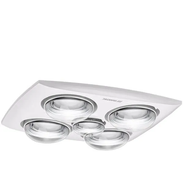 Martec Contour 4 3-in-1 Bathroom Heater Exhaust Fan Light - White
