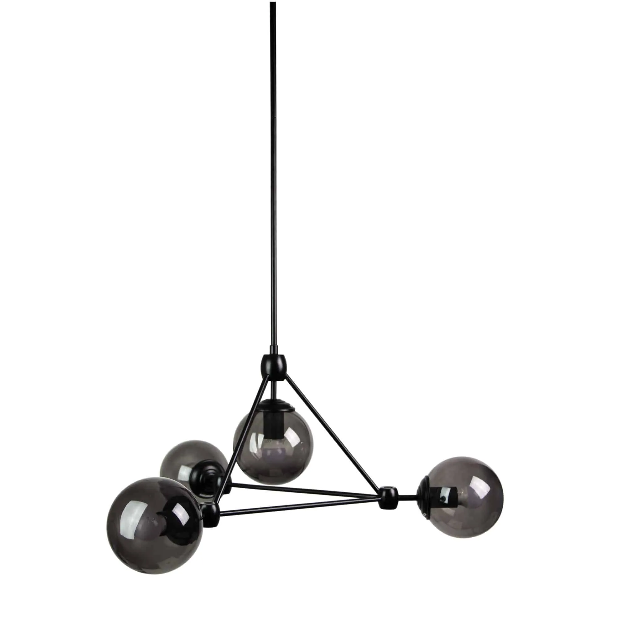 Oriel Lunar 4 Light Black Modern Ceiling Pendant Light