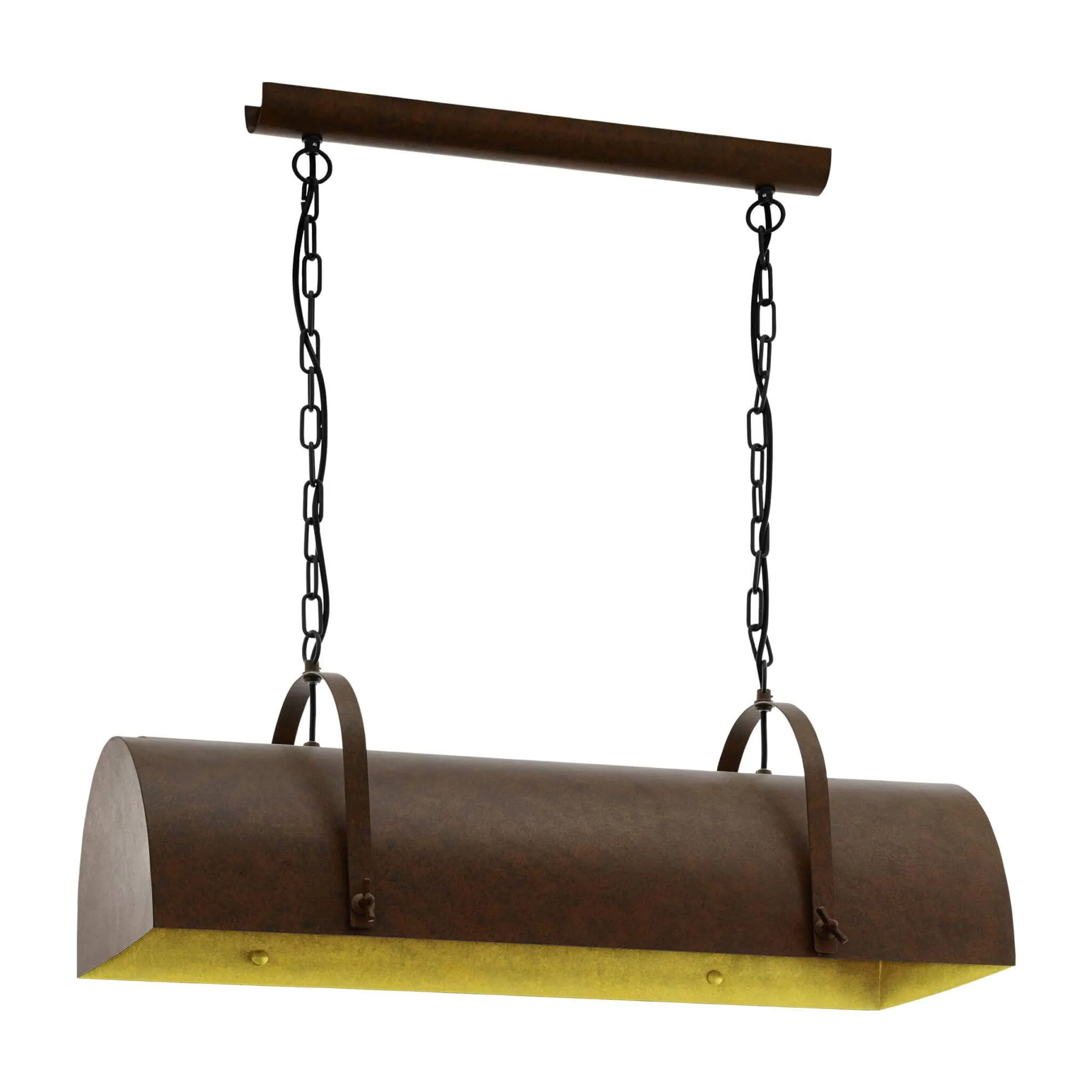 Eglo Deerhurst 3 Light Ceiling Pendant - Brown Rustic Steel