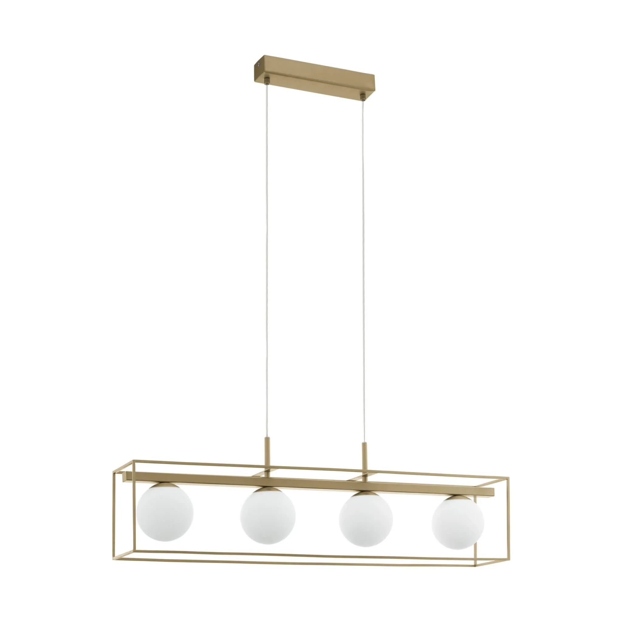 Eglo Vallaspra 4 Light Ceiling Pendant with Frosted Opal Glass Ball Shades