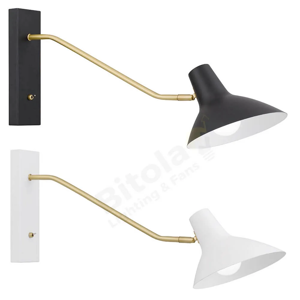 Telbix Farbon Long Adjustable Wall Light with On/Off Switch