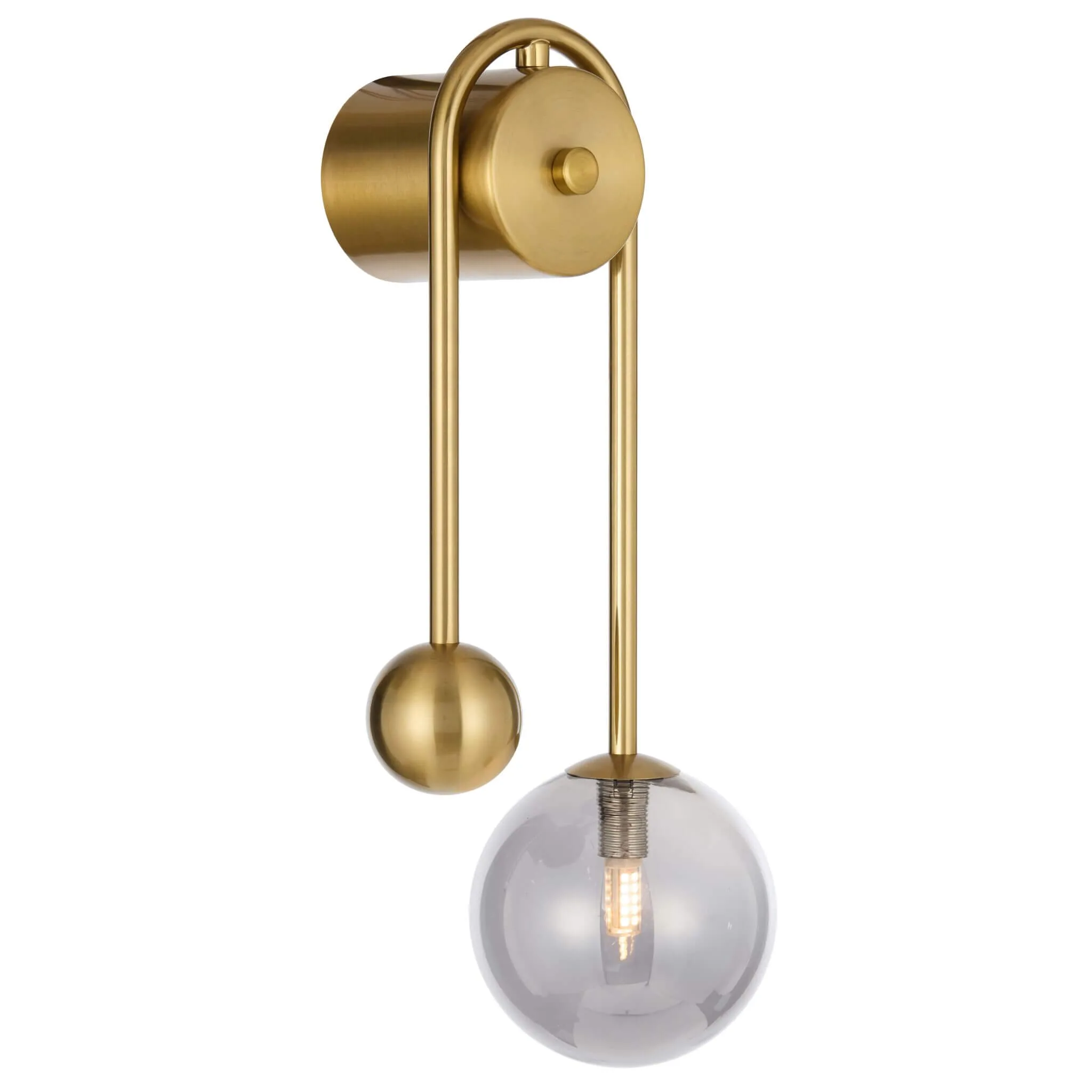 Telbix Felton Arm Wall Light Antique Gold