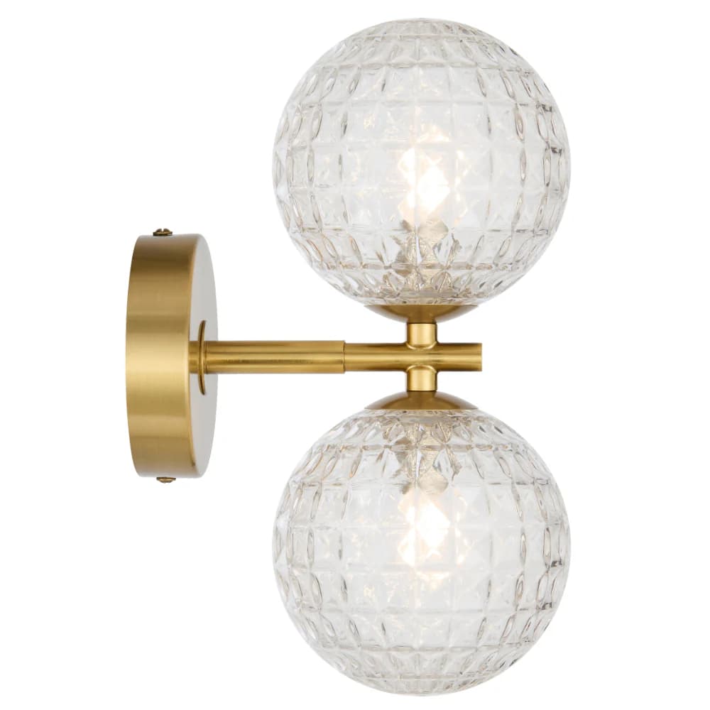 Telbix Felton 2 Light Wall Light Antique Gold