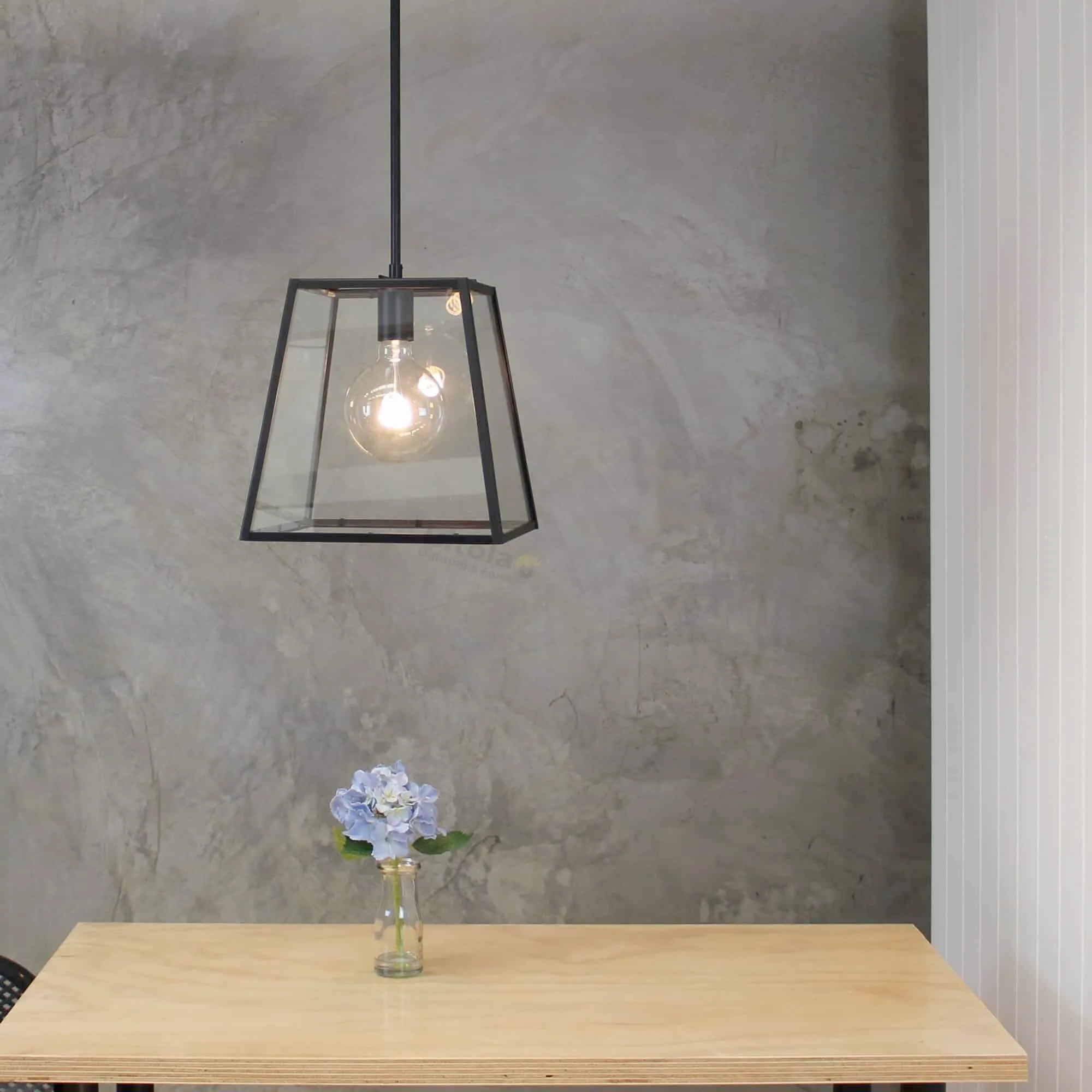 Oriel Eaton 30cm 1 Light Black Frame Ceiling Pendant