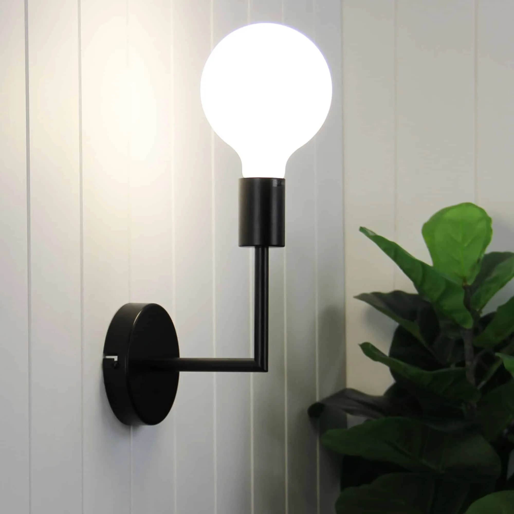 Oriel Chelsea Metal Wall Light in Black or Antique Brass