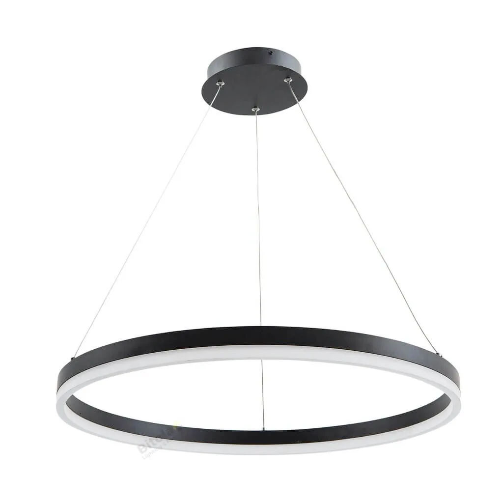 Oriel Cronus Tri-Colour Halo Ring 60cm 24w Round LED Ceiling Pendant Light CTS