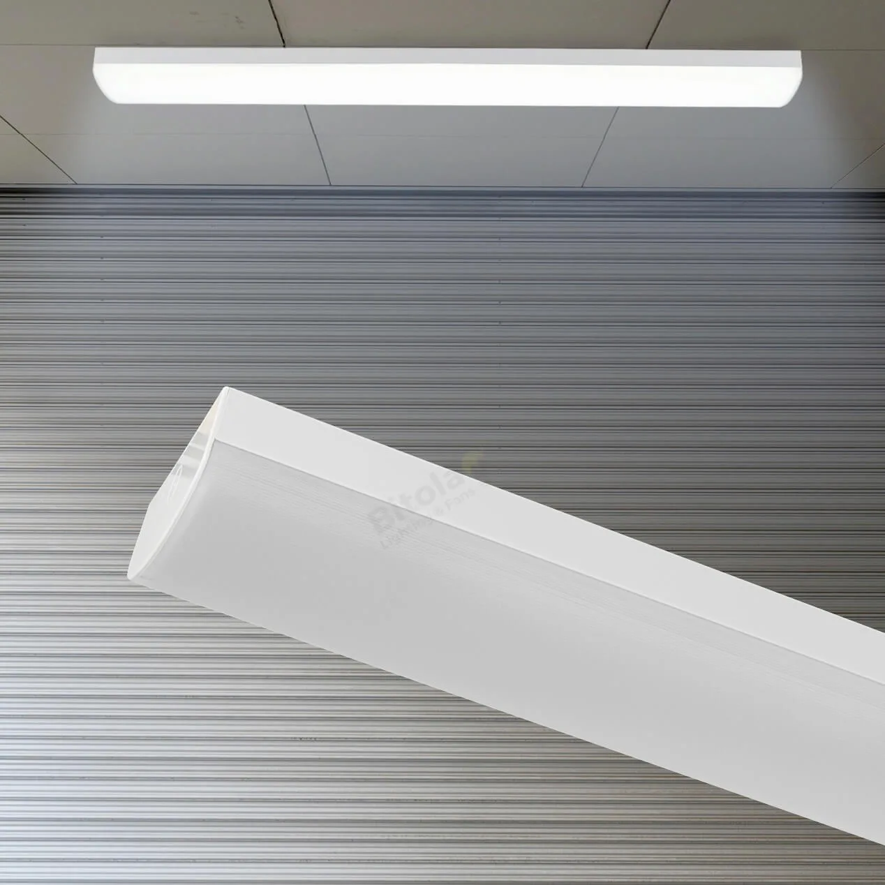 Brilliant Halton Wideline 1200mm Linear LED Ceiling Batten Light with Dual Wattage