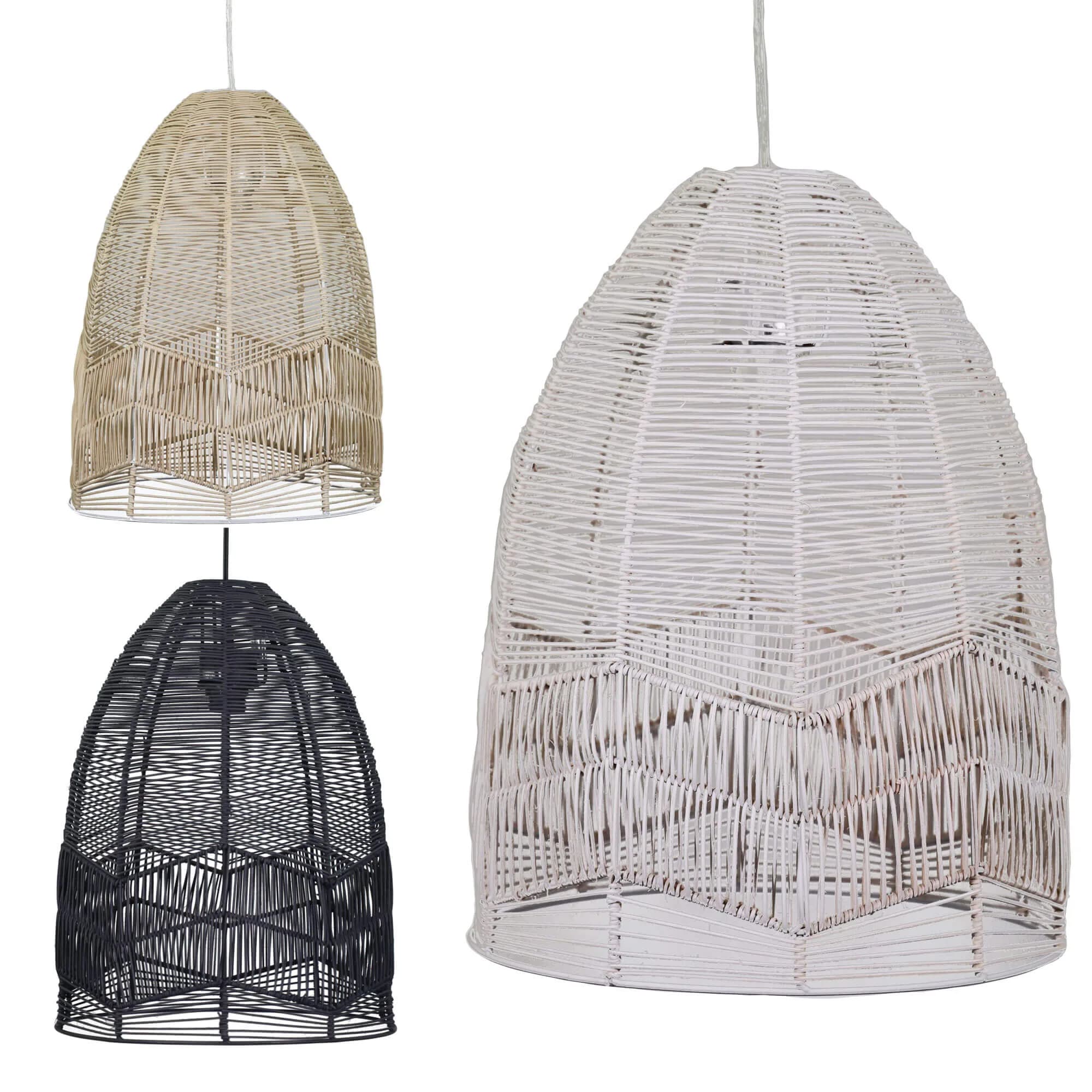 Oriel Serang 350mm 1 Light Rattan Woven Cane Ceiling Pendant