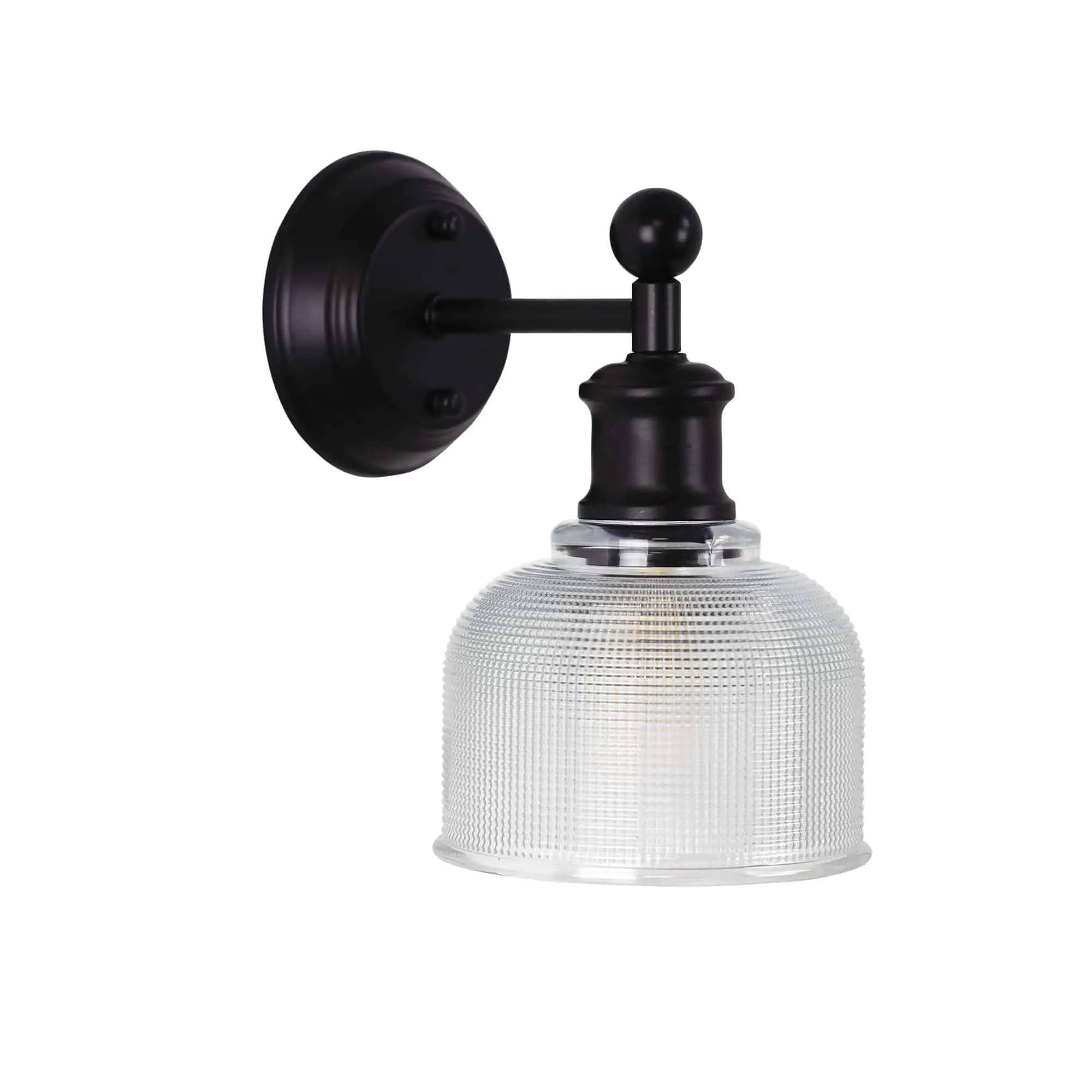 Oriel Brighton Clear Halophane Glass Wall Light