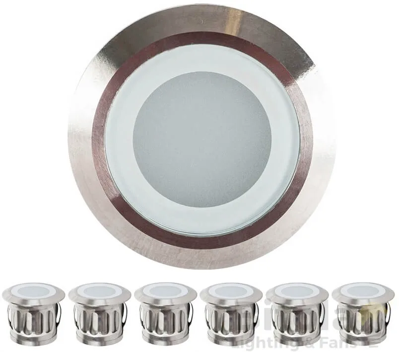 Havit Flame HV2826C 6 Pack DIY 316 Stainless Steel LED Deck Lights in Cool White