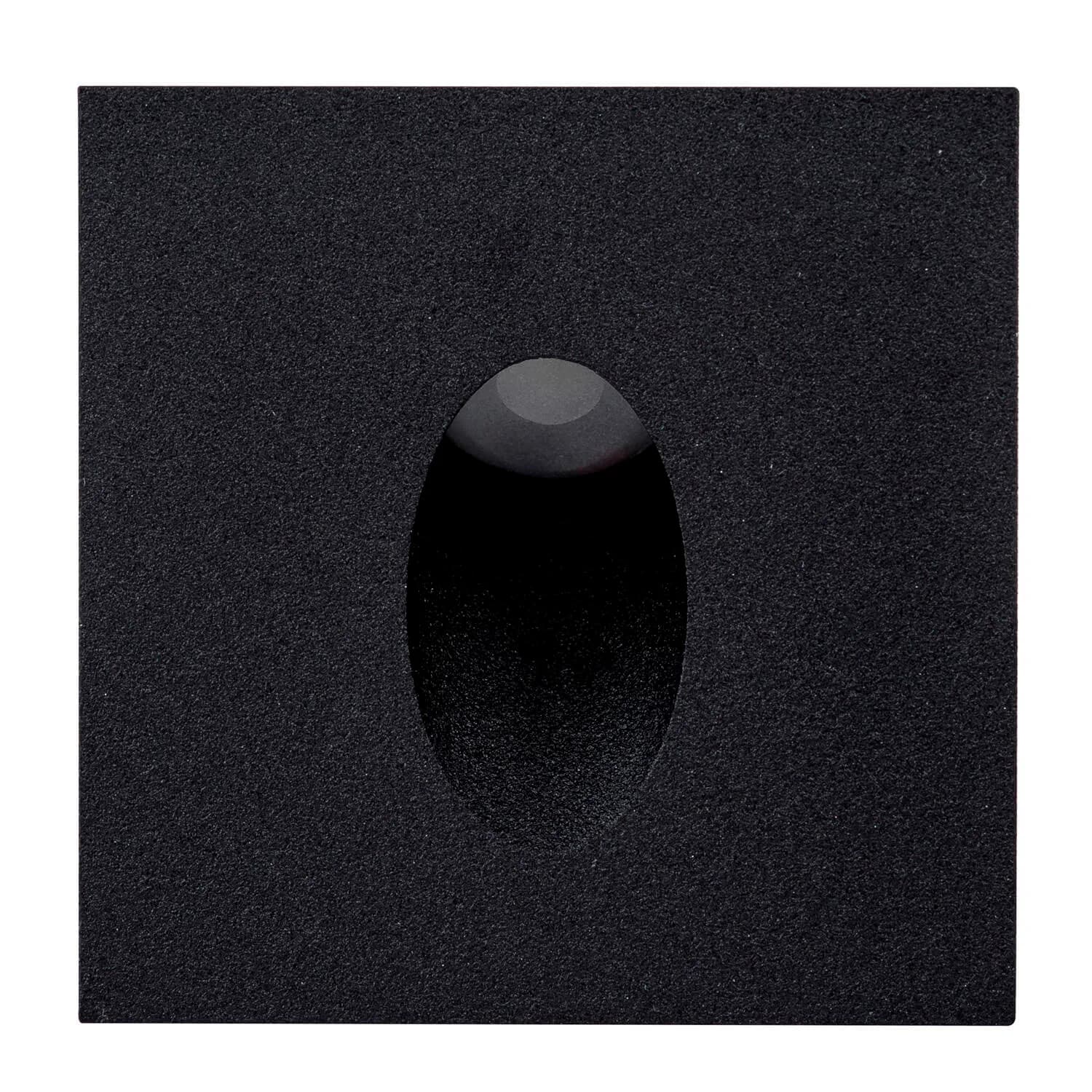 Havit Mini Reces Square HV3216W-BLK 12v 1w LED Black Recessed Step / Wall Light