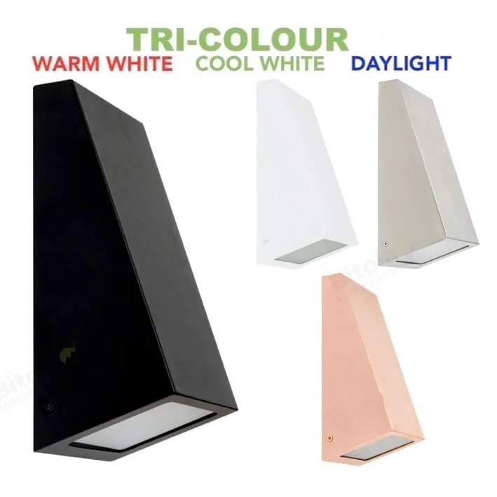 Havit Taper HV3601T Tri-Colour 9w LED 240v Wedge Outdoor Wall Light