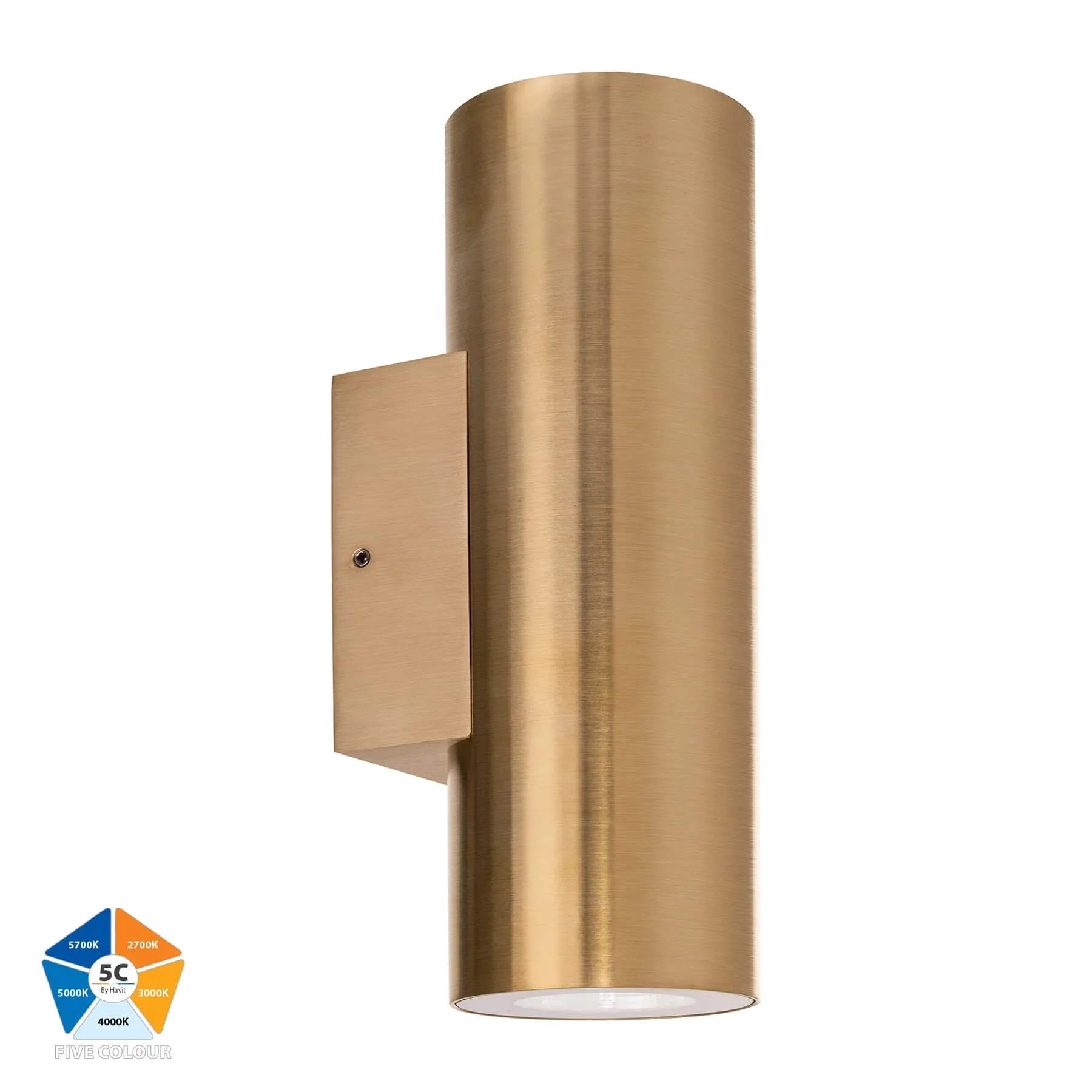 Havit Aries HV3626S-BR Solid Brass 12w LED Up and Down Outdoor Wall Pillar Light