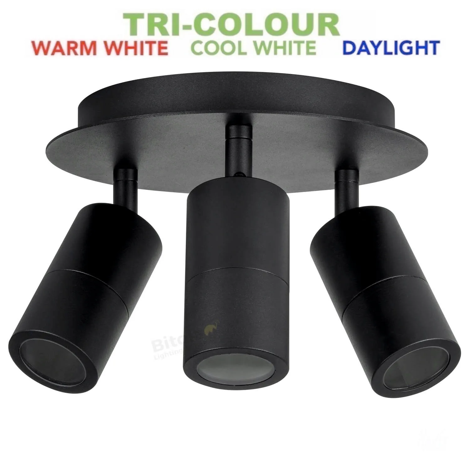 Havit Tivah HV4001T-3-RND Aluminium Tri-Colour LED 3 Light Round Adjustable Spotlights