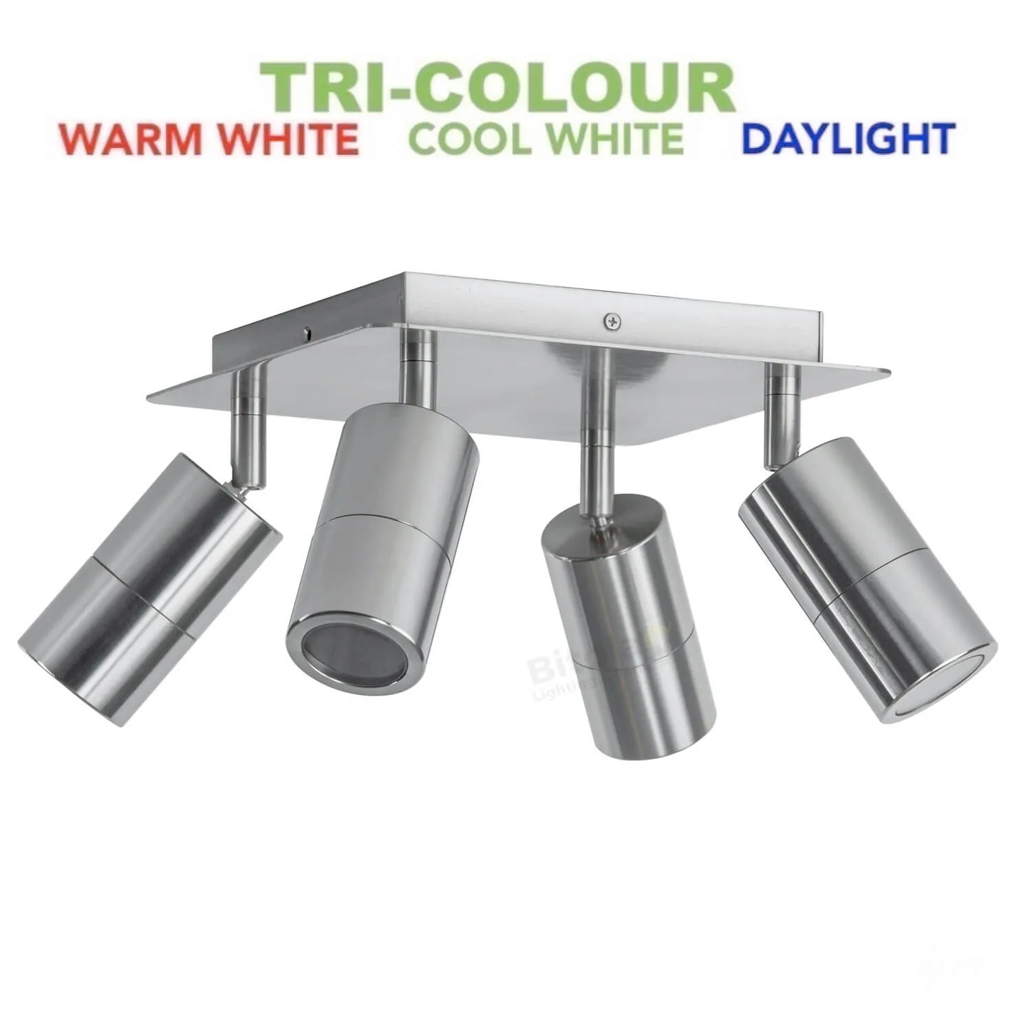 Havit Tivah HV4001T-4-SQ Aluminium Tri-Colour LED 4 Light Square Adjustable Spotlights
