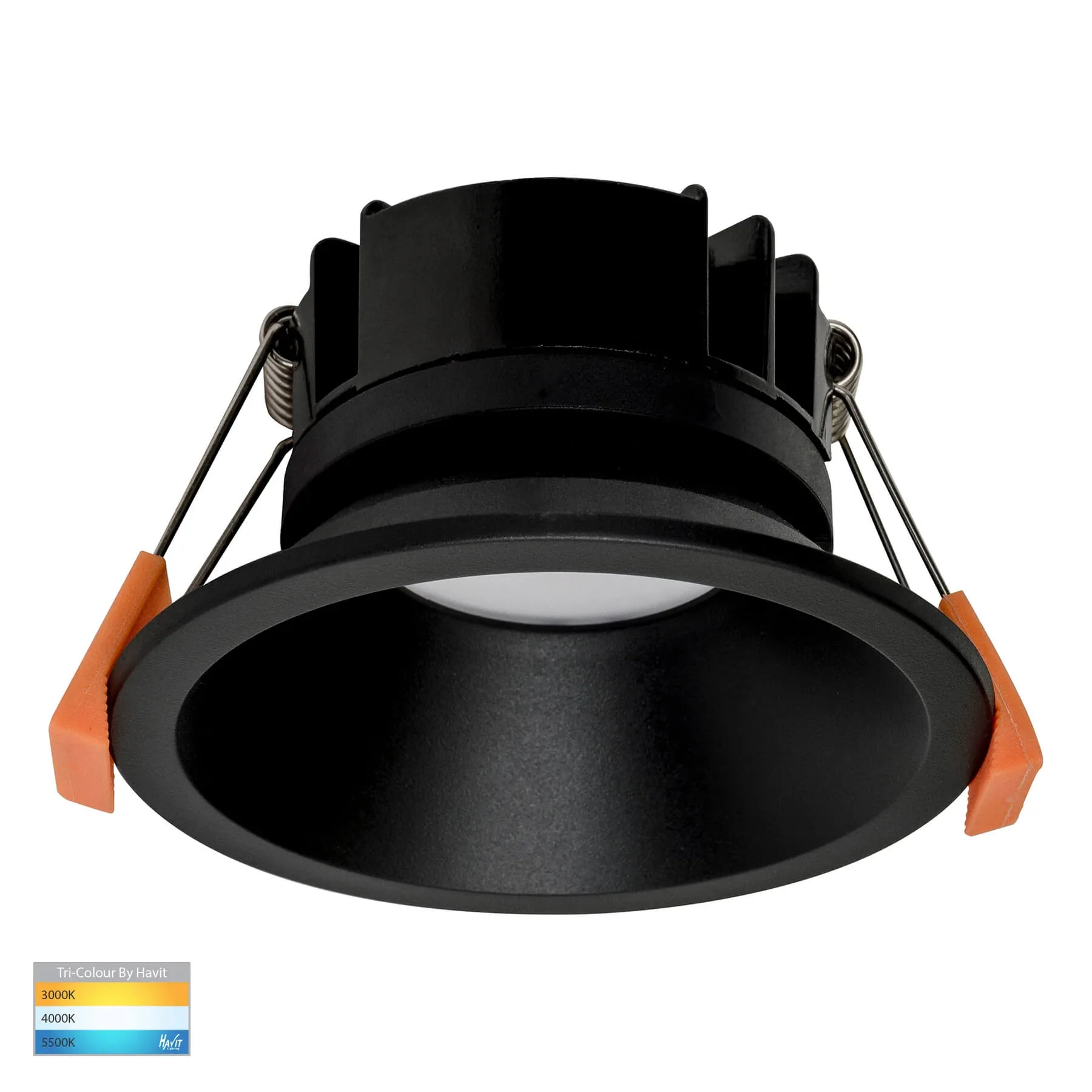 Havit Gleam Black HV5528T-BLK Tri-Colour 9w LED Downlight - 90mm Cutout