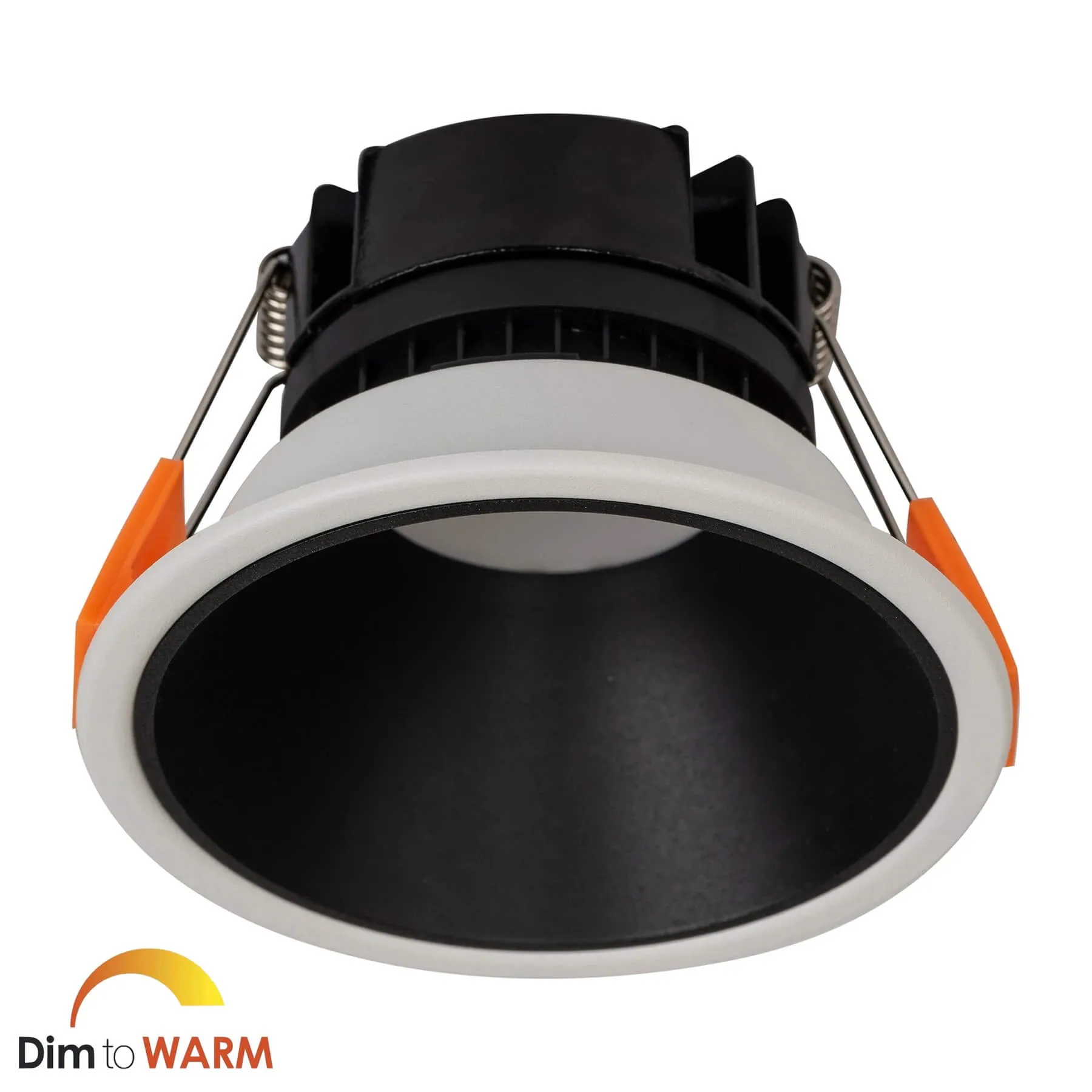 Havit Gleam HV5528D2W-WB White with Black Insert Dim-To-Warm 9w LED Downlight - 90mm Cutout