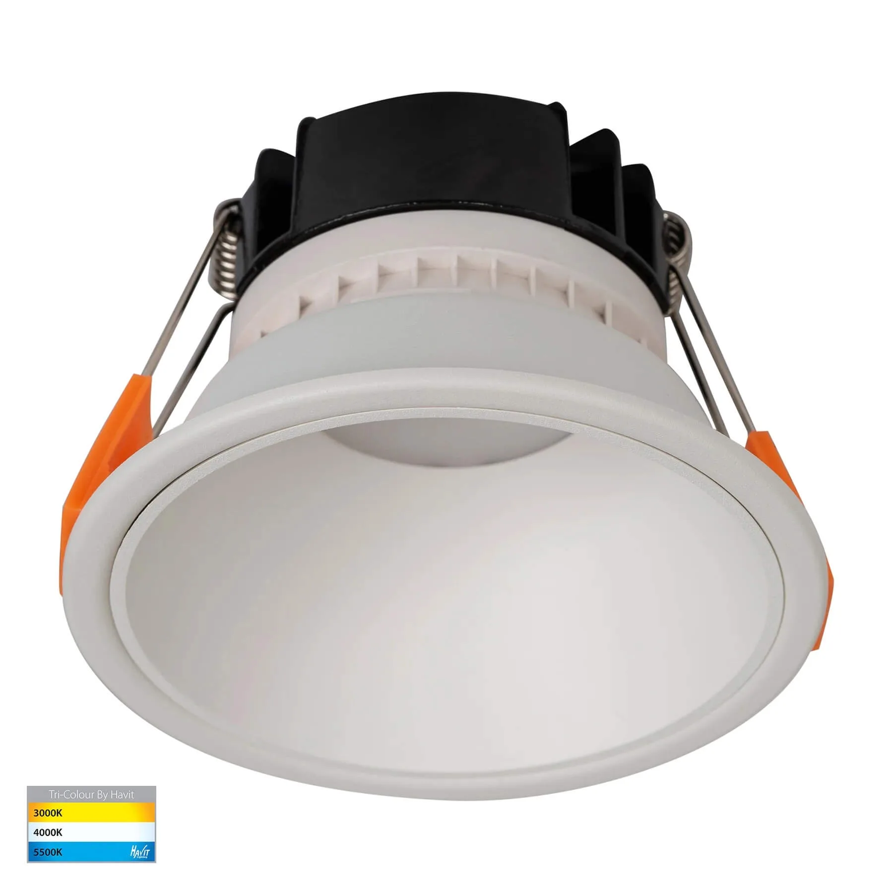 Havit Gleam HV5528T-WW White with White Insert Tri-Colour 9w LED Downlight - 90mm Cutout
