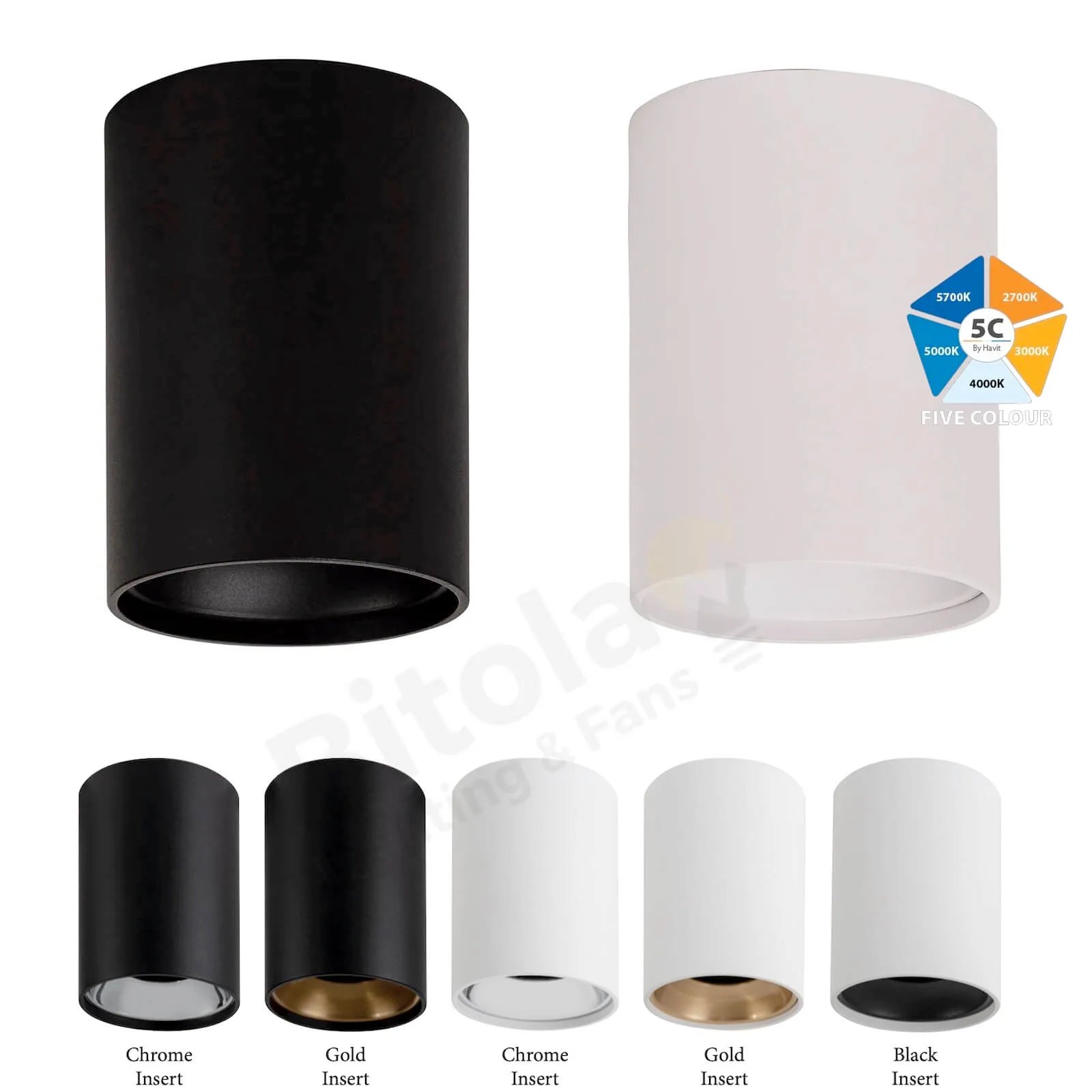 Havit Nella HV5841S 7w LED Surface Mounted Downlight with Changeable Insert