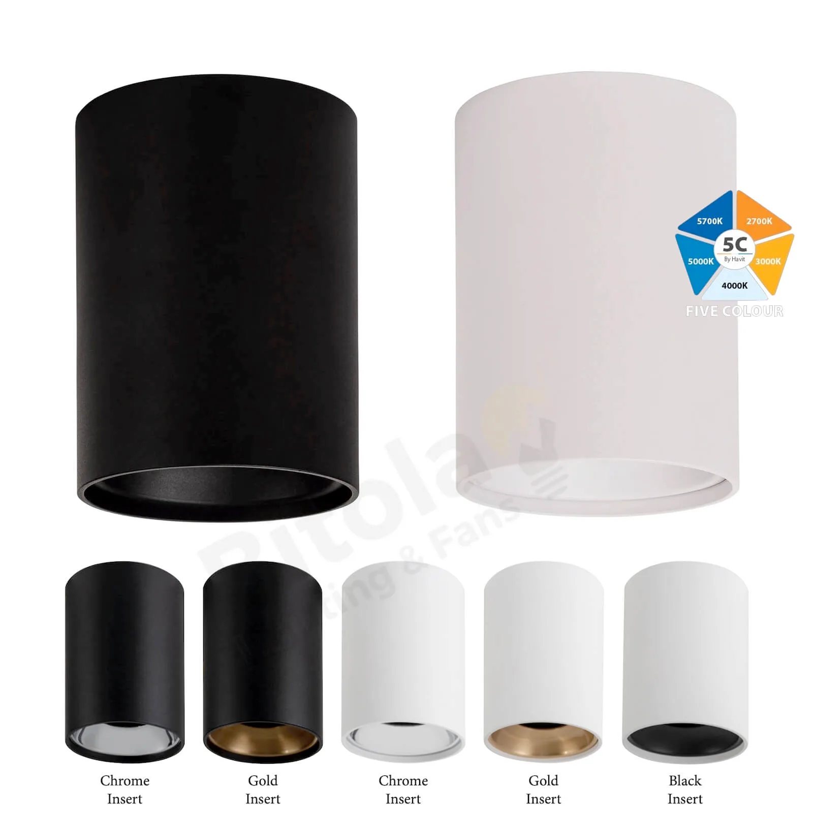 Havit Nella HV5842S 12w LED Surface Mounted Downlight with Changeable Insert