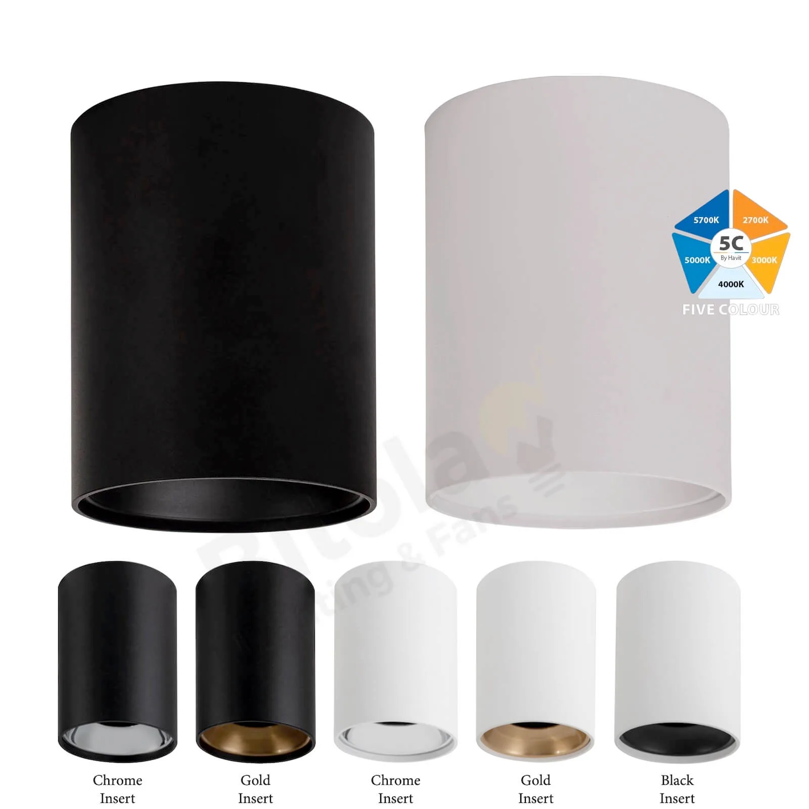 Havit Nella HV5843S 18w LED Surface Mounted Downlight with Changeable Insert
