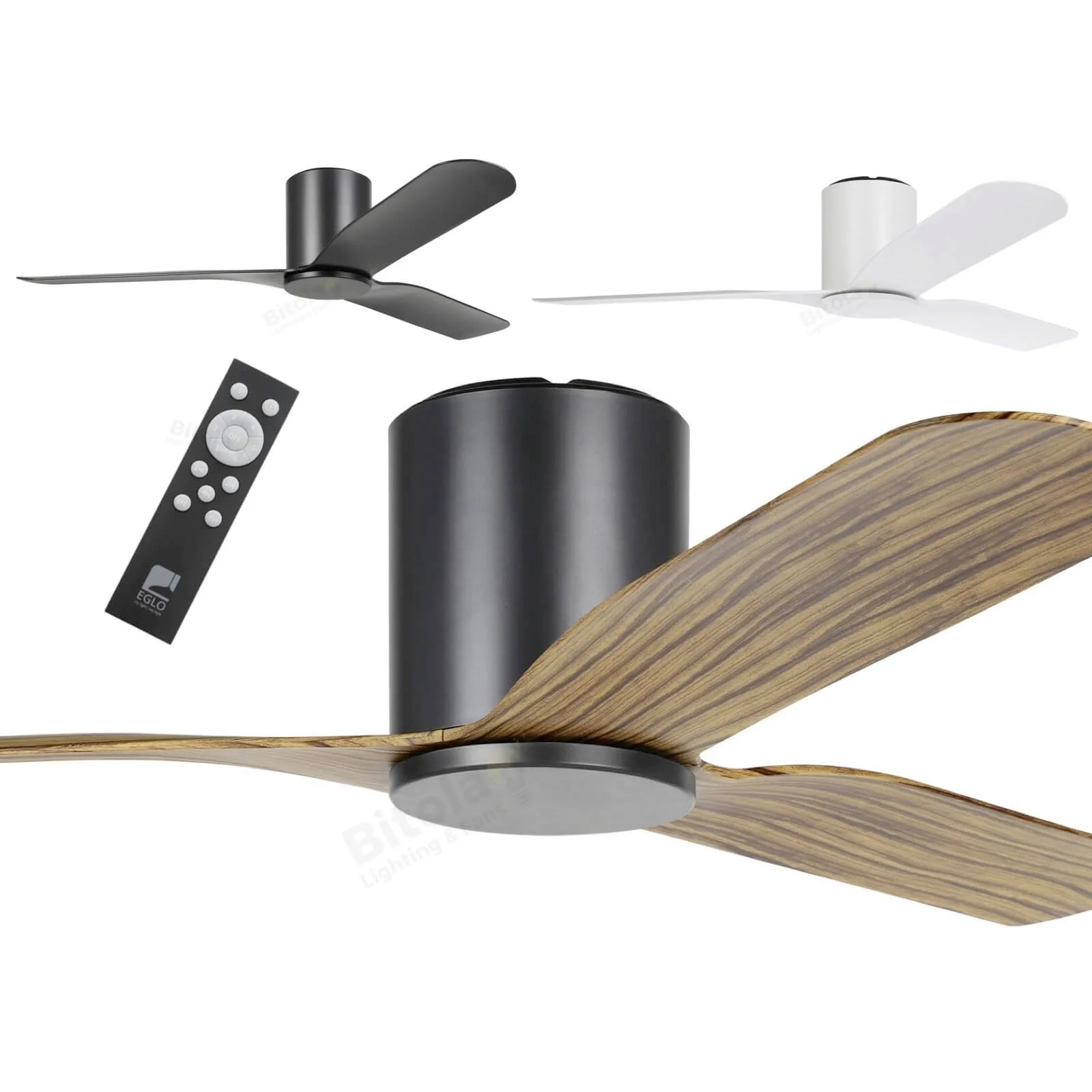 Eglo Iluka 52" Flush DC Ceiling Hugger Fan with Remote
