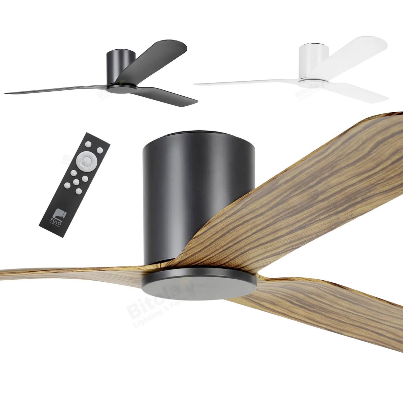 Eglo Iluka 60" Flush Large DC Ceiling Hugger Fan with Remote